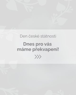Dnes slavíme Den české státnosti! A protože ctíme českou tradici i řemeslo, připravili jsme pro vás speciální překvapení ✨...