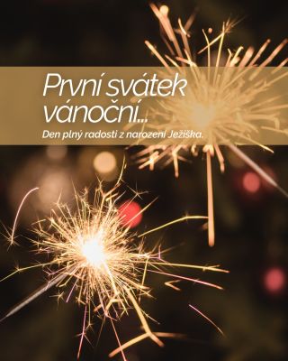 ✨ První svátek vánoční ✨ Dnes je den, kdy si připomínáme narození Ježíška — chvíle klidu, světla a radosti, která rozzáří...